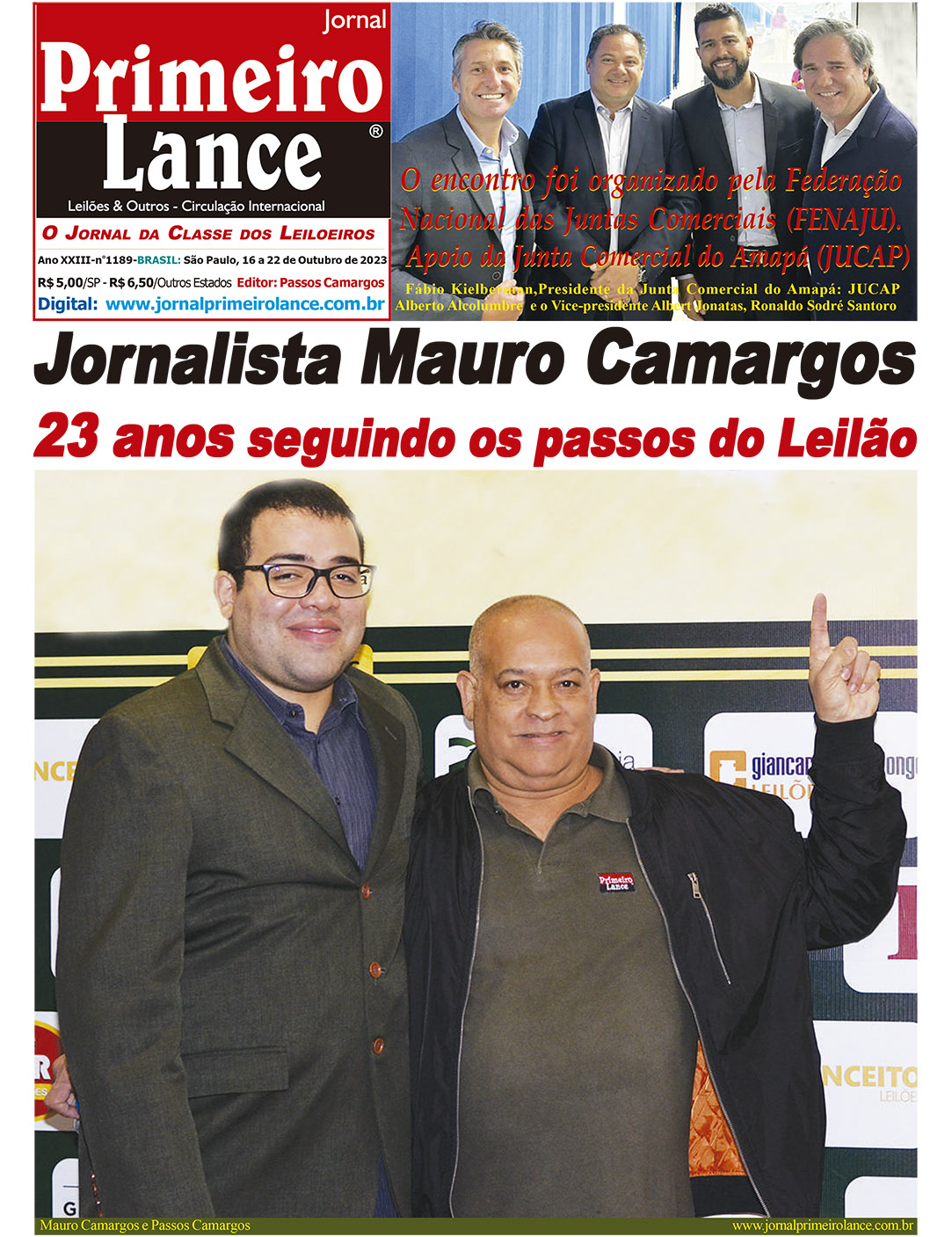 Jornalista Mauro Camargos 23 anos seguindo os passos do Leilão